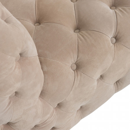 Canapé design beige Chesterfield beige - Flavio