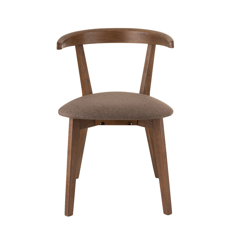 Chaise design en bois marron vintage - Marta