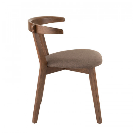 Chaise design vintage en bois marron - Marta