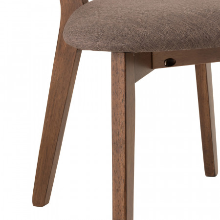 Chaise design bois marron vintage - Marta 