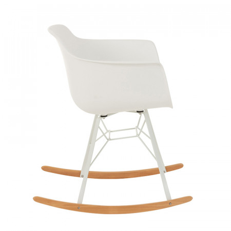 Rocking chair blanc style scandinave - Dona