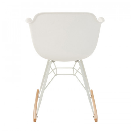 Chaise rocking chair blanc scandinave - Dona