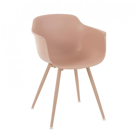 Chaise rose avec accoudoirs design - Dona