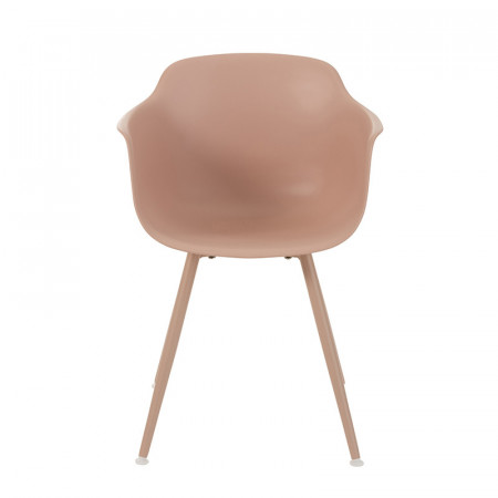 Chaise design avec accoudoirs rose - Dona