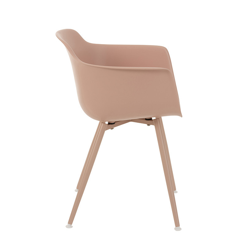 Chaise rose design avec accoudoirs - Dona