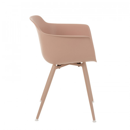 Chaise rose design avec accoudoirs - Dona