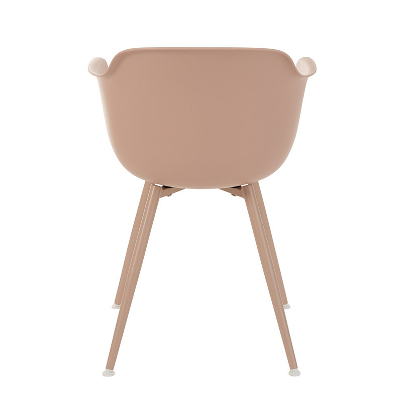 Chaise design rose avec accoudoirs - Dona 