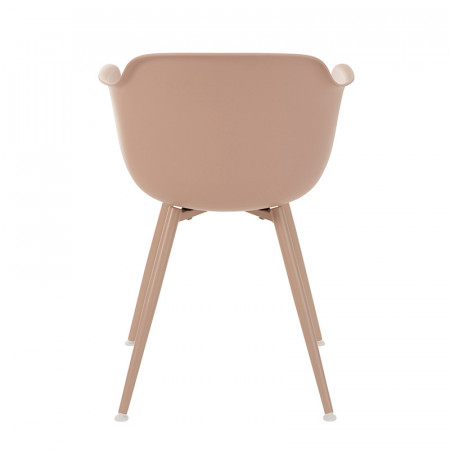 Chaise design rose avec accoudoirs - Dona 