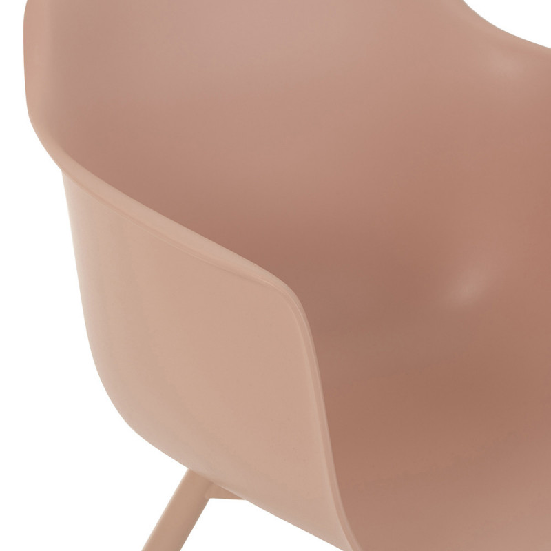 Chaise design rose avec accoudoirs - Dona 