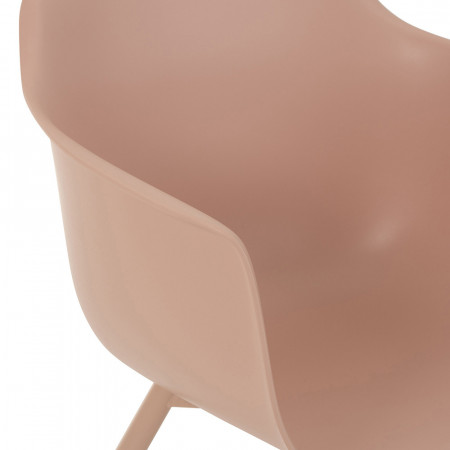 Chaise design rose avec accoudoirs - Dona 