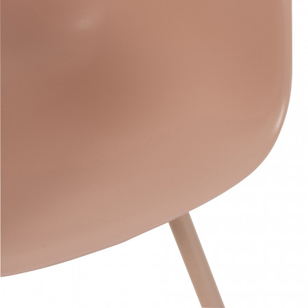 Chaise design rose avec accoudoirs - Dona 