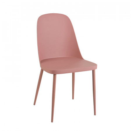 Chaise de cuisine dossier haut rose - Rosa
