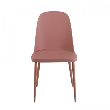 Chaise design rose dossier haut - Rosa