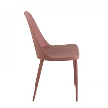 Chaise de cuisine rose dossier haut - Rosa 