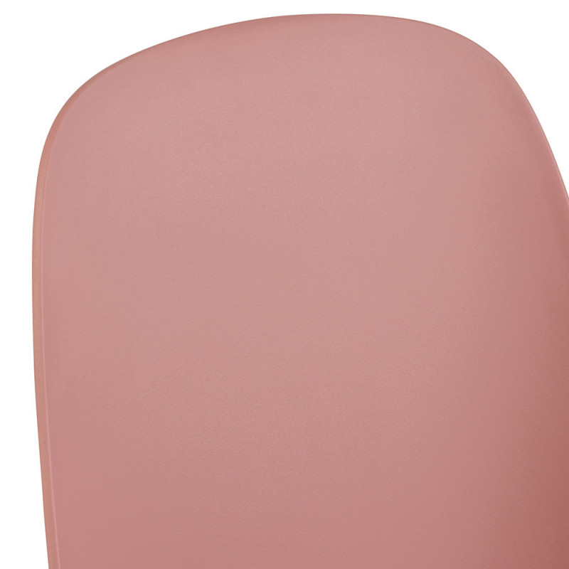 Chaise de cuisine rose dossier haut - Rosa 